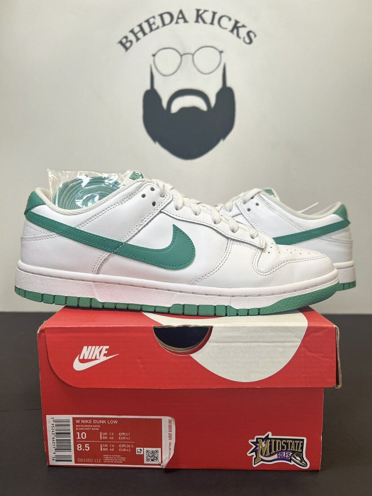 Nike Dunk Low White Green Noise (W) DD1503-112 Size 10W/8.5M Preowned Clean OG