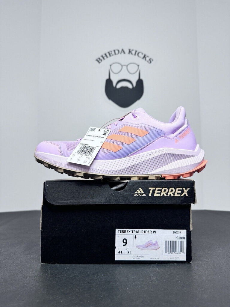 Adidas Women's Terrex Trailrider Trail Running Shoe Lilac Orange GW5555 Size 9