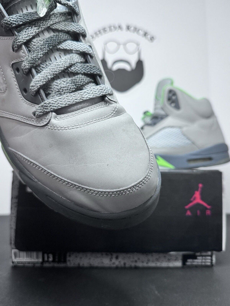 Nike Air Jordan 5 Retro Green Bean DM9014-003 Silver Metallic Green 2022 Size 13