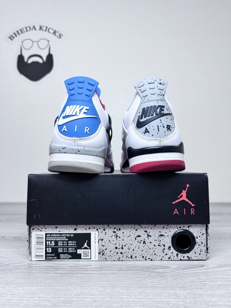Size 11.5 - Jordan 4 Retro SE Mid What The 4 Mens White CI1184-146 Preowned