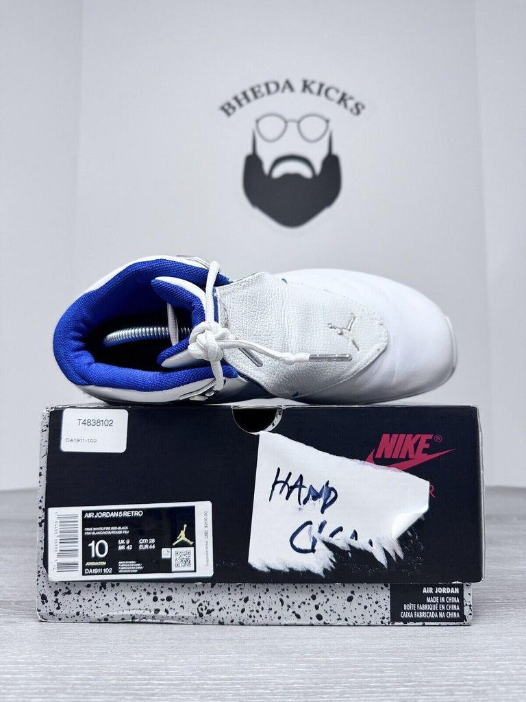 Size 10.5 - Nike Air Jordan 18 OG 'White Sport Royal' Silver 2003 305869-101