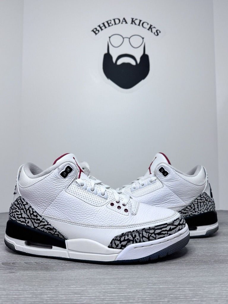 Size 10 - Air Jordan 3 Retro NRG Free Throw Line 2018 White Cement 923096-101