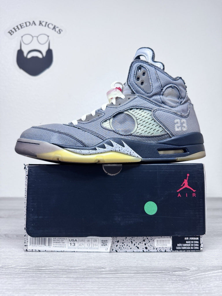 Size 13 - Nike Air Jordan 5 Retro SP x Off-White Mid Muslin CT8480-001 Preowned