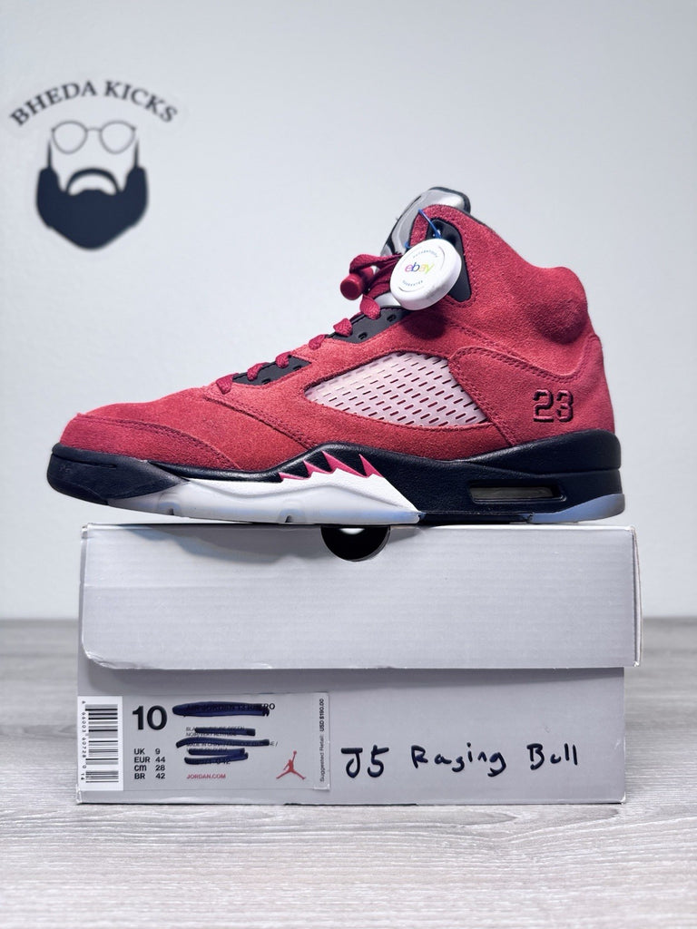 Size 10 - Nike Air Jordan 5 Retro Raging Bull 2021 DD0587-600 Men’s Preowned