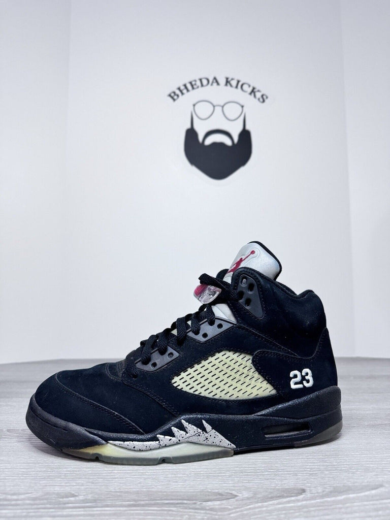 Size 9.5 - Air Jordan 5 Retro 2011 Metallic Black Silver Suede (136027-010)