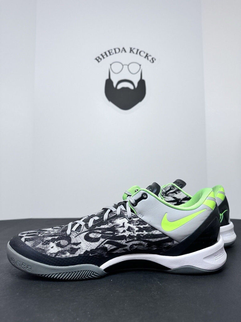 Nike Kobe 8 System Graffiti Grayscale Flash Lime 555035-100 Men’s Size 13