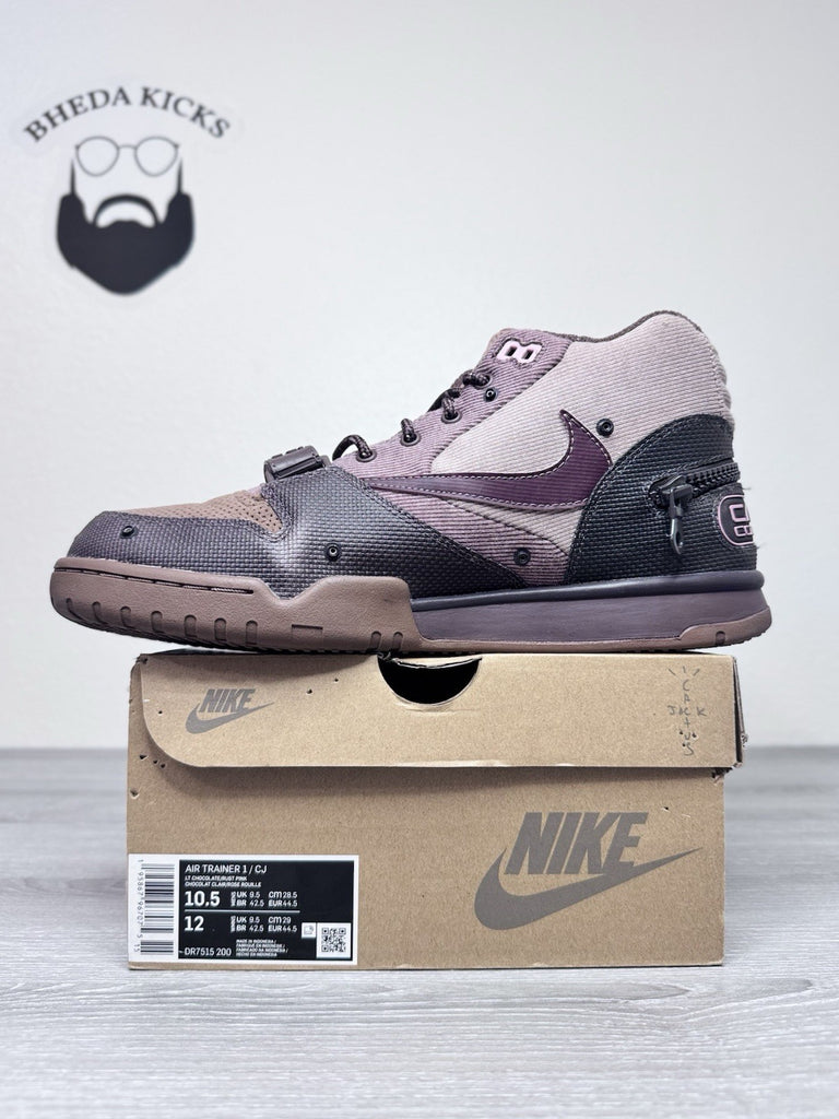 Size 10.5 - Nike Travis Scott x Air Trainer 1 SP Chocolate DR7515-200 Preowned