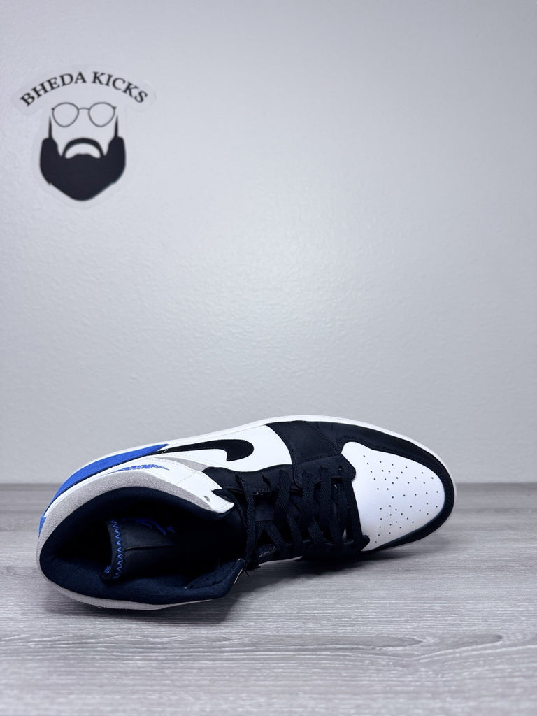 Size 15 - Nike Air Jordan 1 Mid SE Royal Black Toe 852542-102 Preowned