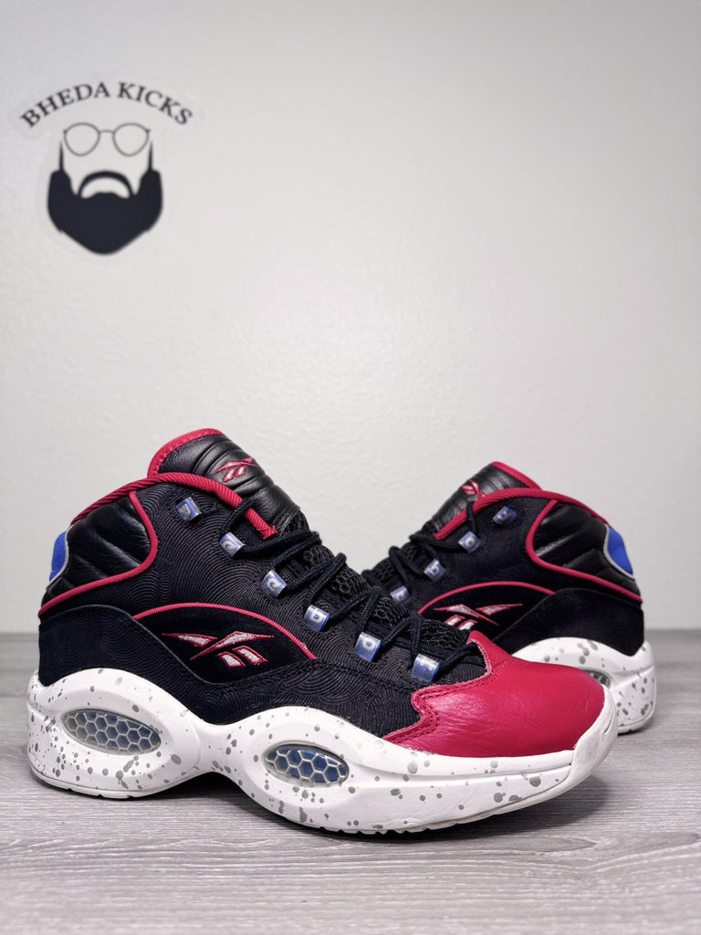 Size 11 - Reebok Question Mid First Ballot Sixers Allen Iverson M44552 Black Red