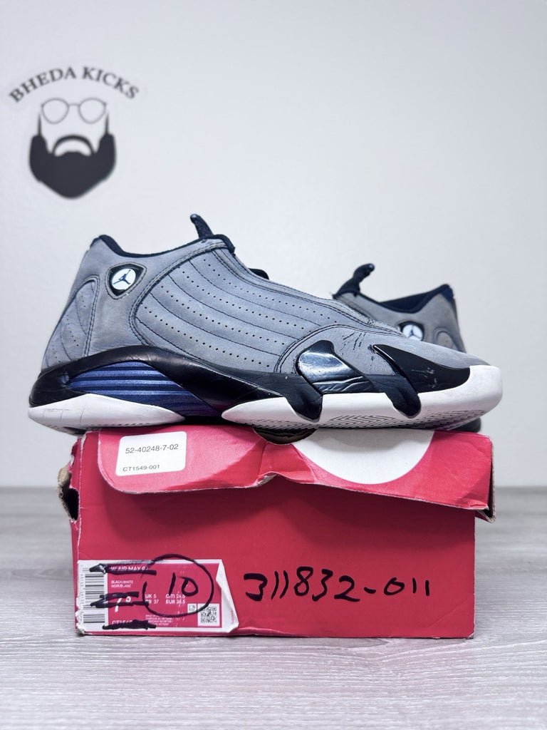 Size 10 - Nike Air Jordan 14 Retro Graphite Navy 311832-011 2011 Preowned