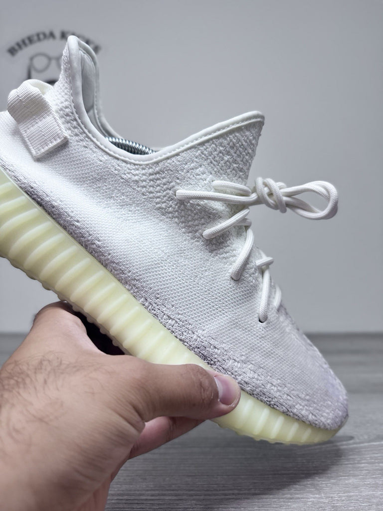 Size 12 - Adidas Yeezy 350 Boost V2 Cream Triple White 2017 CP9366 Preowned