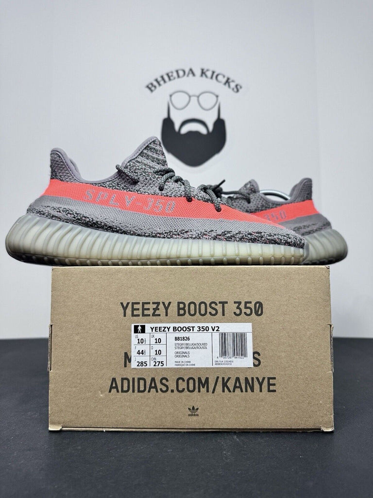 Adidas Yeezy Boost 350 V2 Beluga BB1826 Preowned Sneaker Authentic Size 10.5