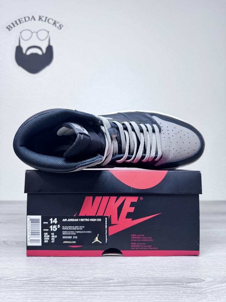 Size 14 - Air Jordan 1 Retro High OG Shadow Toe 2018 Mens Sneakers 555088-013