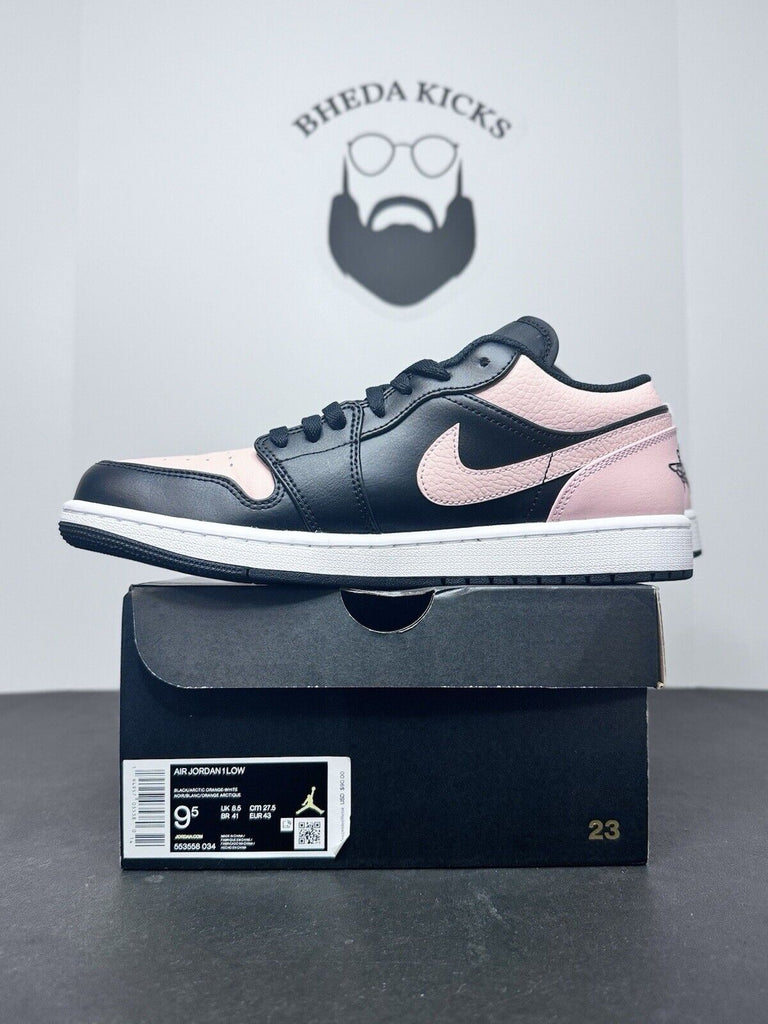 Size 9.5 - Nike Air Jordan 1 Low Crimson Tint Black 553558 034 Men's Og