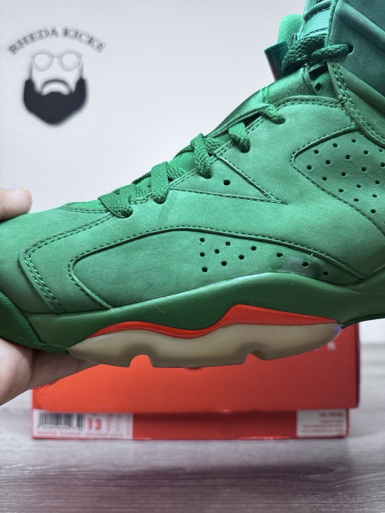 Size 13 - Nike Air Jordan 6 Retro Gatorade Green AJ5986-335 Men's Preowned
