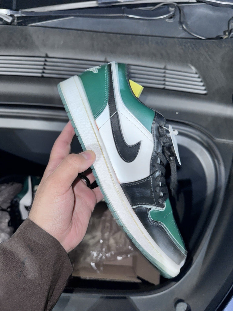 Nike Air Jordan 1 Low “Noble Green” Black White 553558-371 Og Men’s Size 13