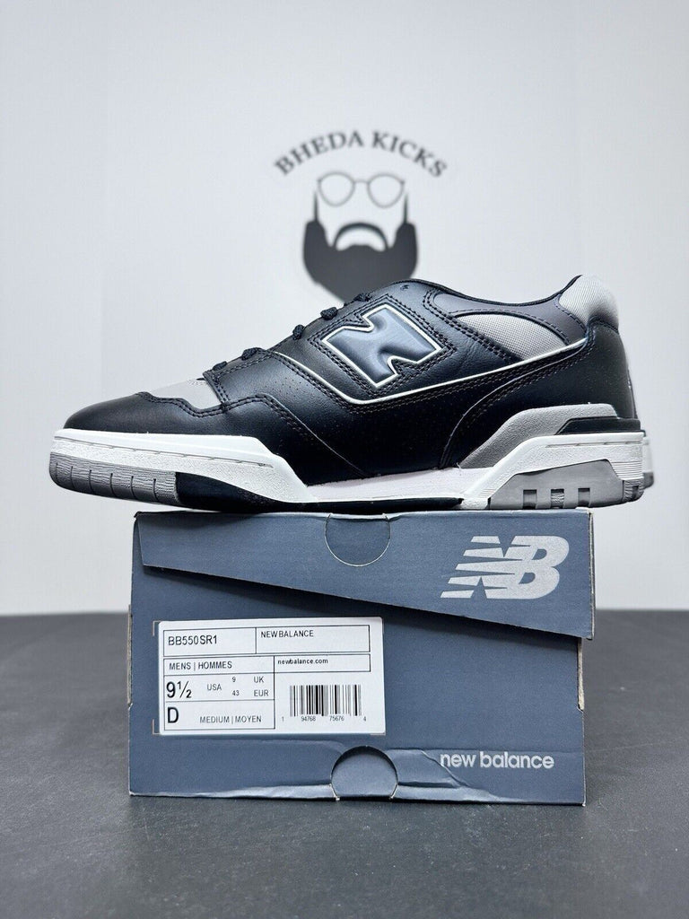 DS New Balance 550 'Shadow' Black Grey White Shoes BB550SR1 Men's Size 9.5