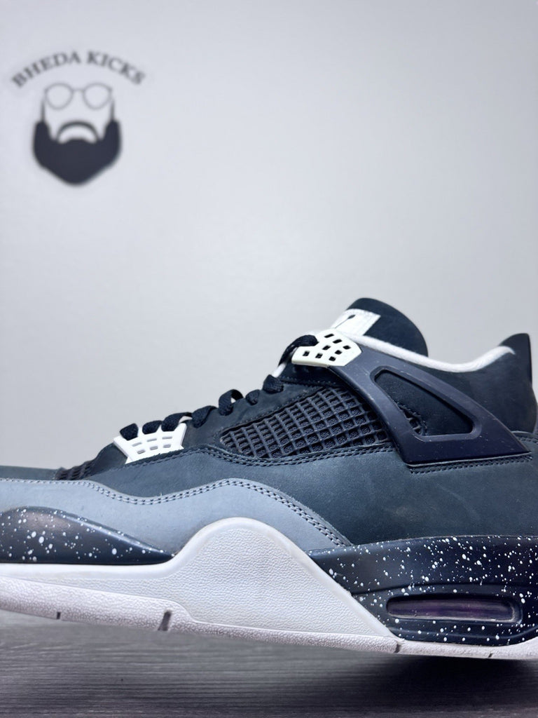 Size 15 - Nike Air Jordan 4 Retro Fear Black White FQ8138-002 Preowned Authentic