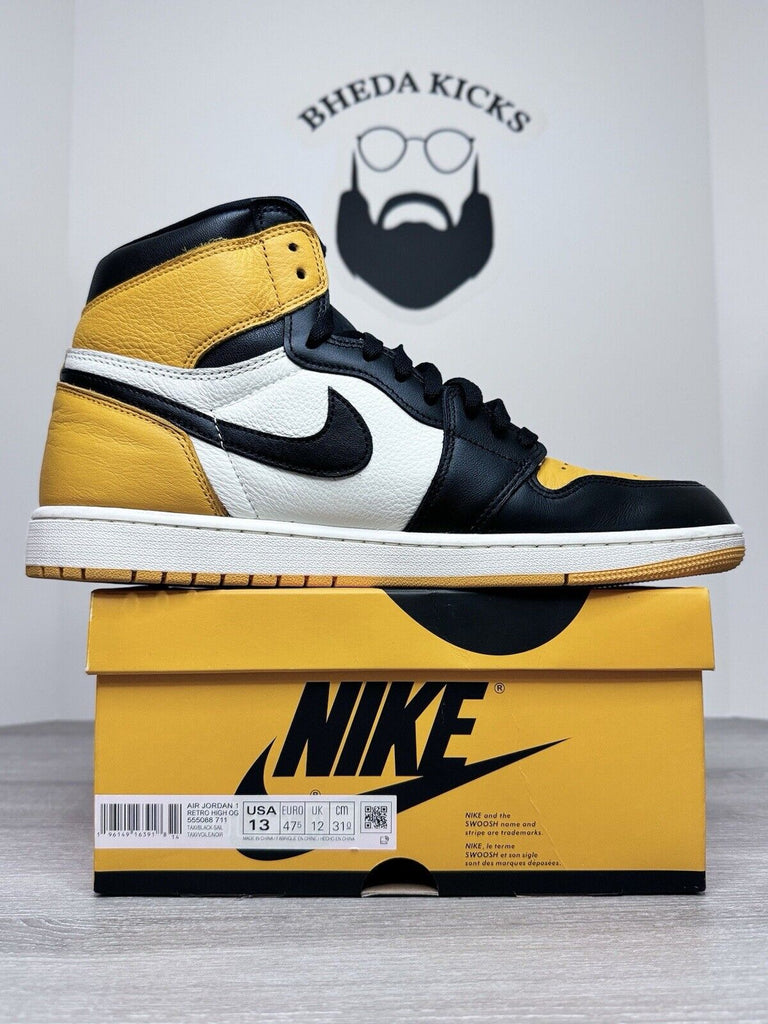 Size 13 - Nike Air Jordan 1 Retro High OG Taxi Yellow Toe 555088-711 Men’s