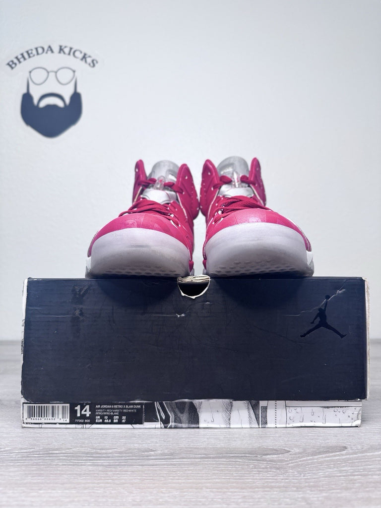 Size 14 - Nike Air Jordan 6 Slam Dunk 717302-600 OG VI Retro Red Preowned