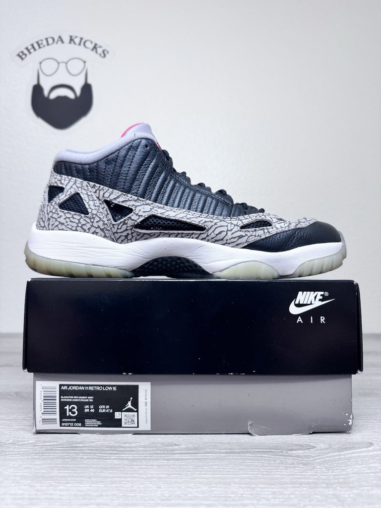 Size 13 - Nike Air Jordan 11 Retro Low IE "Black Cement" 2020 Men’s 919712-006