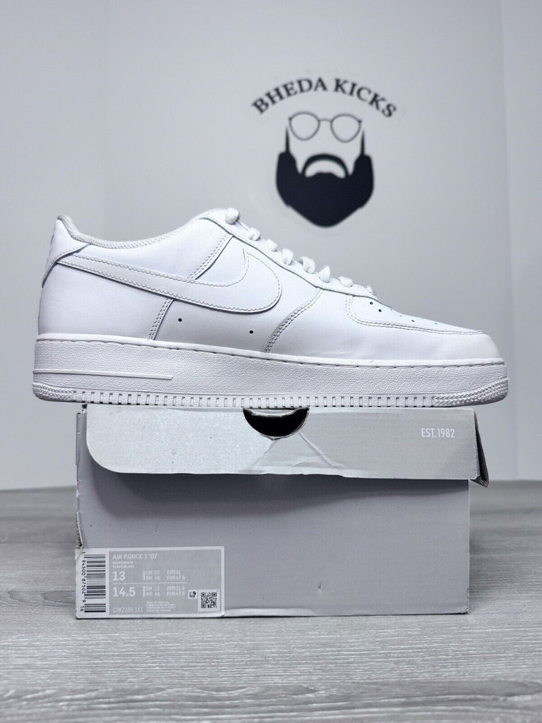 Size 13 - Nike Air Force 1 '07 'Triple White' CW2288-111 Preowned Authentic