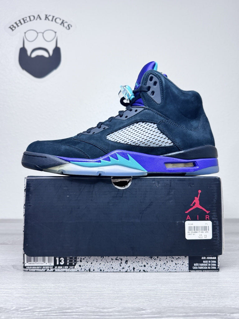 Size 13 - Jordan 5 Retro Black Grape 2013 136027-007 Brand New Authentic