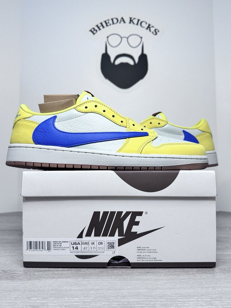 Size 14W / 12.5M - Nike Air Jordan 1 Retro OG SP Low Travis Scott Canary Yellow