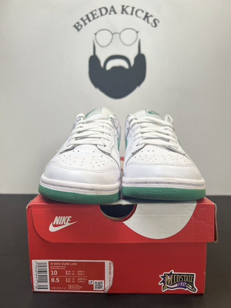 Nike Dunk Low White Green Noise (W) DD1503-112 Size 10W/8.5M Preowned Clean OG