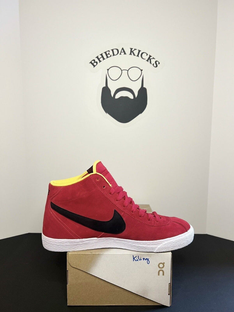 Nike Bruin Mid Suede Red Trainers 537333-600 Authentic Sneakers Men’s Size 13