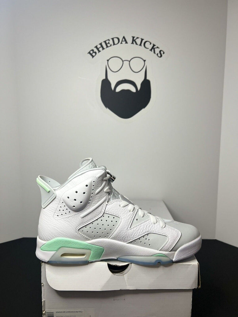 Nike Air Jordan 6 Retro Shoes White Platinum Mint Foam DQ4914-103 Women Size 10