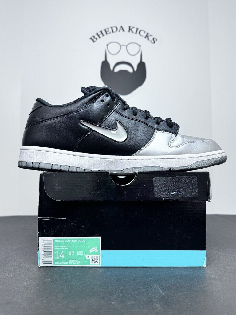 Nike Supreme x SB Dunk OG QS Low Metallic Silver CK3480-001 Men’s Size 14