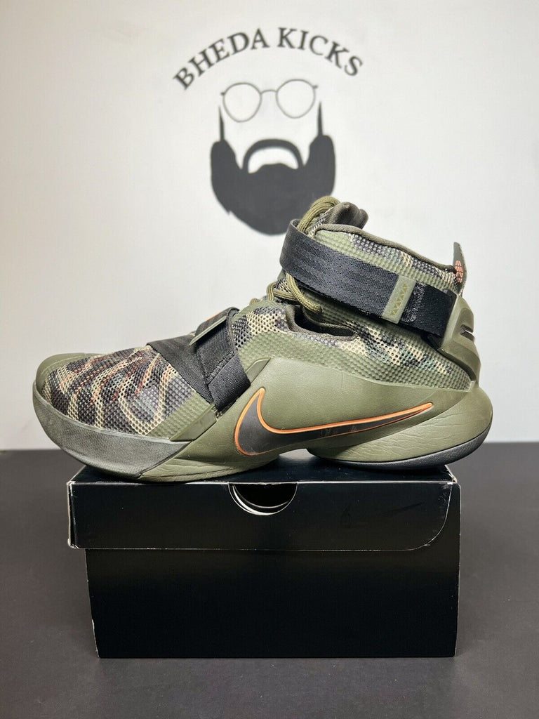 Nike LeBron Soldier 9 IX Premium Camo Men’s Size 11 749490-303 Preowned Og Rare