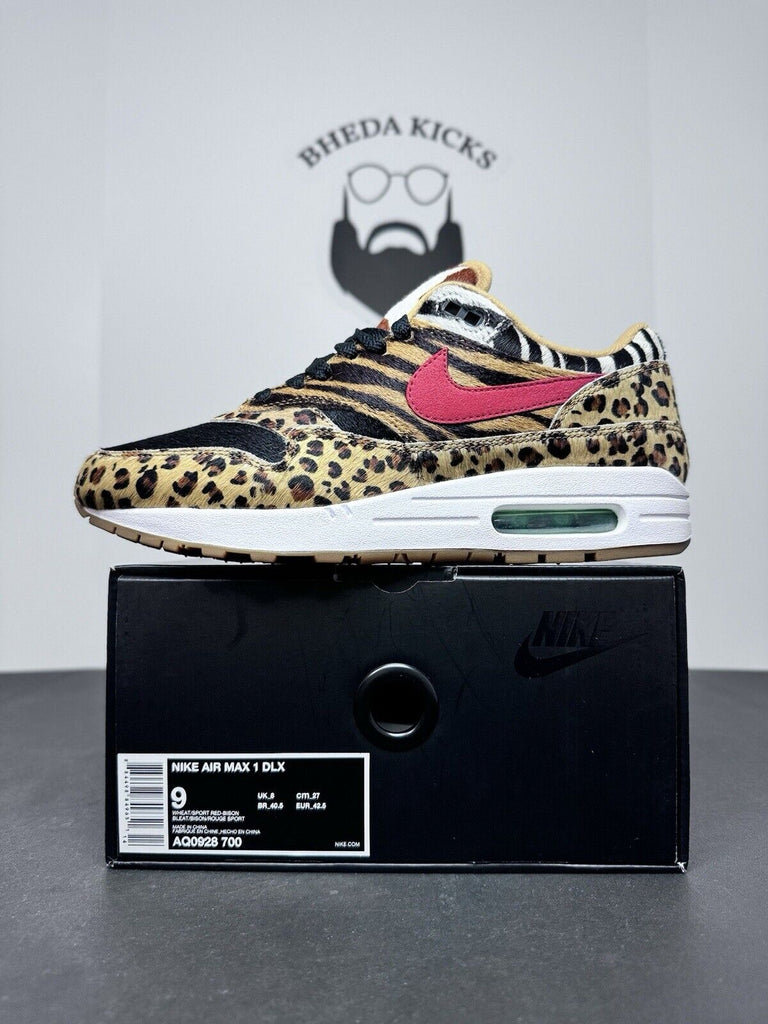 Atmos x Nike Air Max 1 DLX Animal Pack 2.0 2018 AQ0928-700 Preowned Men’s Size 9