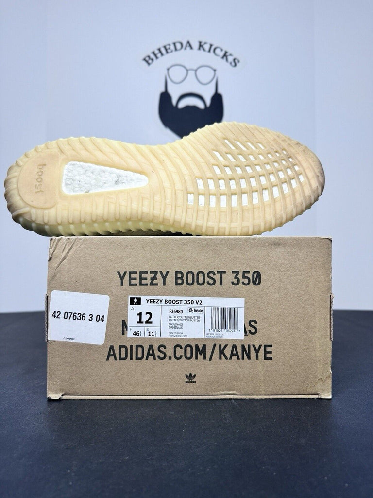 Adidas Yeezy Boost 350 V2 Butter Yellow F36980 Authentic Preowned Men’s Size 12