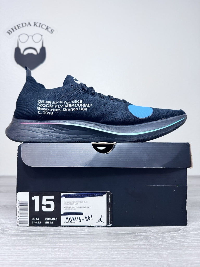 Size 15 - Nike Zoom Fly Mercurial Off-White Black Men's AO2115-001 Sneakers