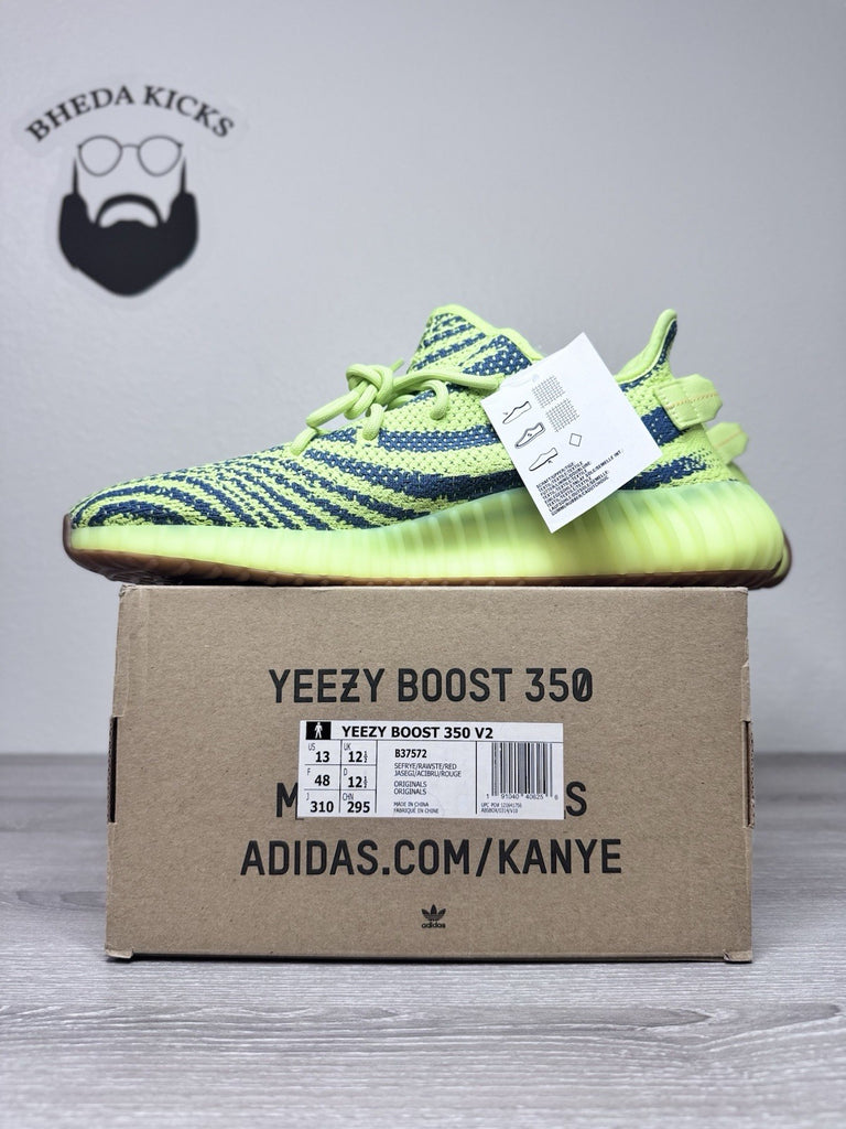Size 13 - adidas Yeezy Boost 350 V2 Low Semi Frozen Yellow Brand NEW DS