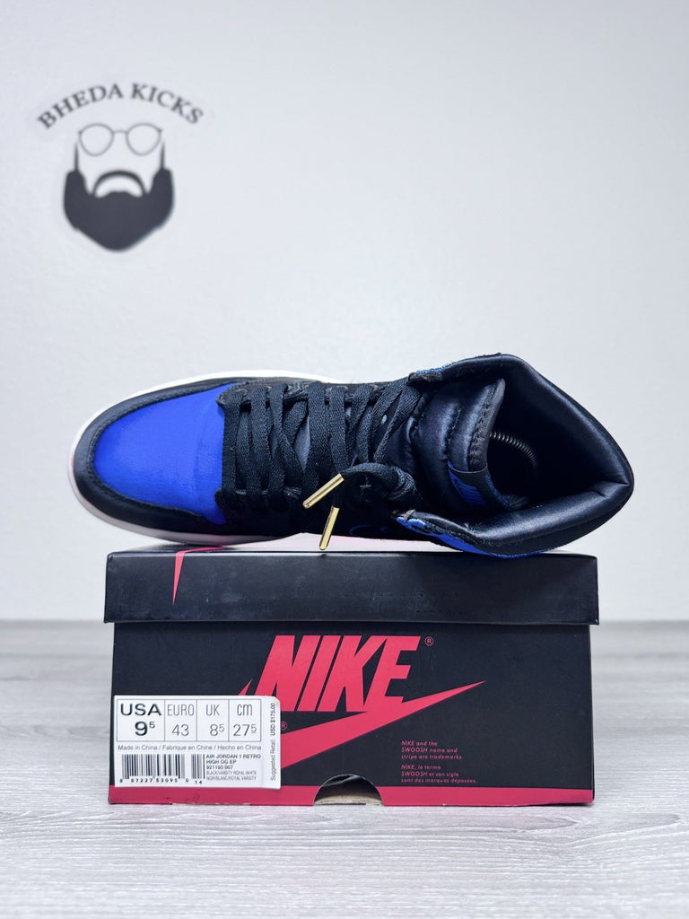 Size 9.5 - Nike Air Jordan 1 Retro Satin Royal 2017 921193-007 Preowned Rare