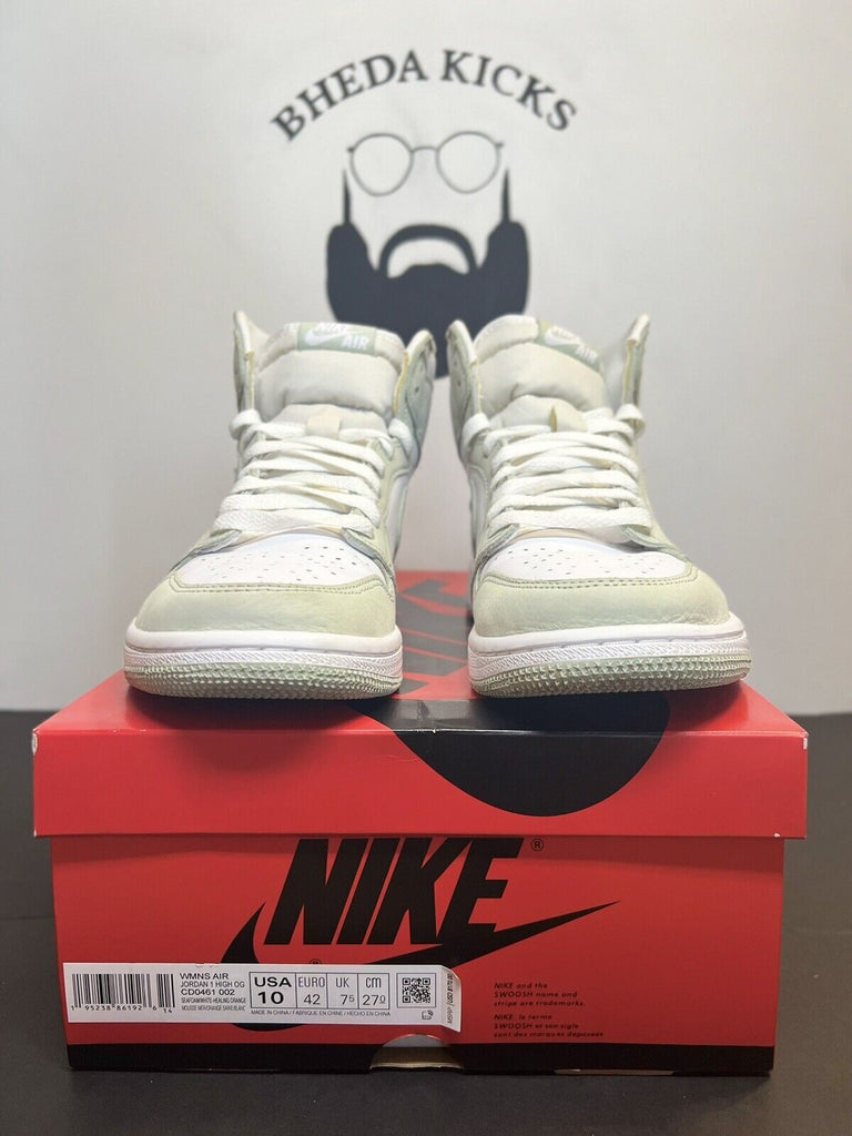 Nike Air Jordan 1 Retro High OG Seafoam Green White Size 10w (8.5m) Preowned