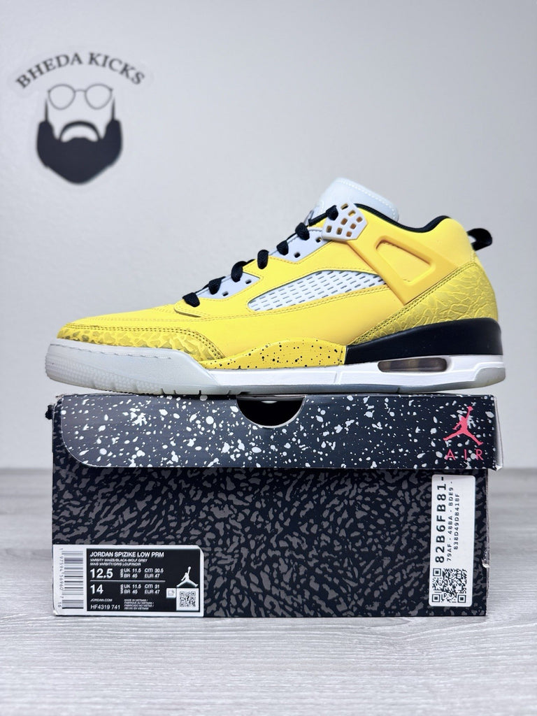 Size 12.5 - Air Jordan Spizike Low Premium Lighting Yellow HF4319 741 Men's