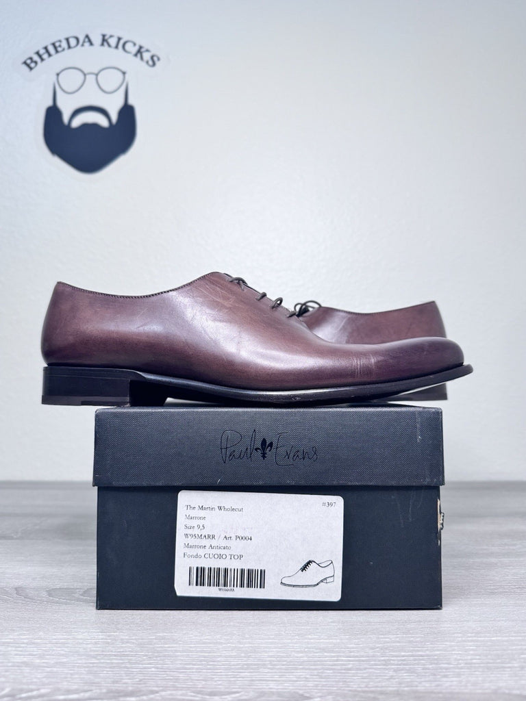 Size 9.5 - Paul Evans The Martin Wholecut Marrone Dress Shoes (Fits 10.5)