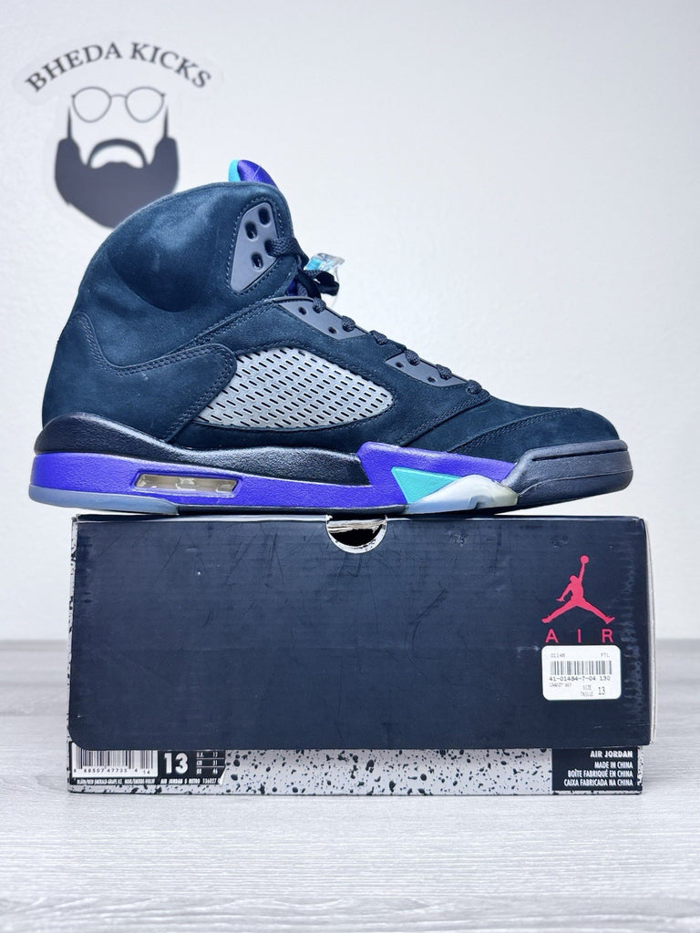 Size 13 - Jordan 5 Retro Black Grape 2013 136027-007 Brand New Authentic