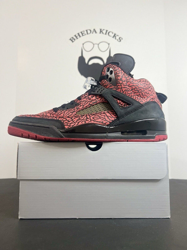 Nike Air Jordan Spizike iD Red Black Gray Preowned 532513-994 Men’s Size 13