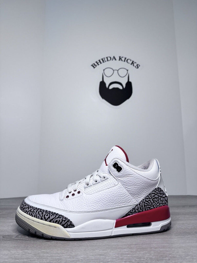 Size 12.5 - Jordan 3 Retro Hall of Fame 2018 White Grey (136064-116) Preowned