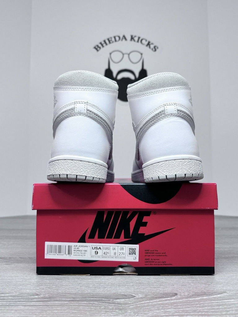 Size 9 - Jordan 1 Retro High 85 OG Neutral Grey BQ4422-100 Preowned Clean