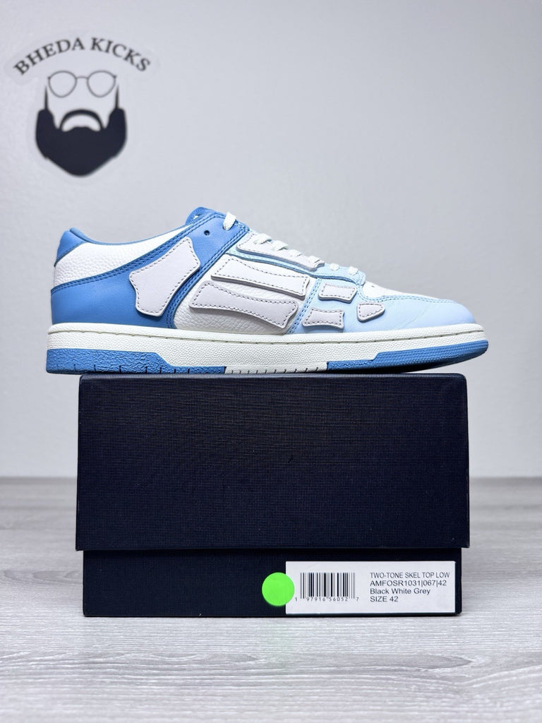 Size 42 EU / 9 US - Amiri Skel Top Low Two Tone Blue White Designer Men’s Shoes