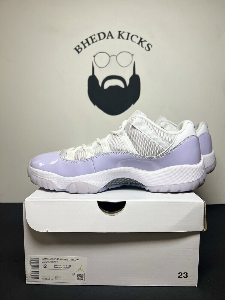 Nike Air Jordan 11 Retro Low "Pure Violet" White AH7860-101 Women's Size 12 Og