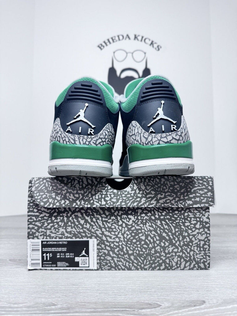 Size 11.5 - Jordan 3 Retro Pine Green 2021 CT8532-030 Preowned Og Authentic