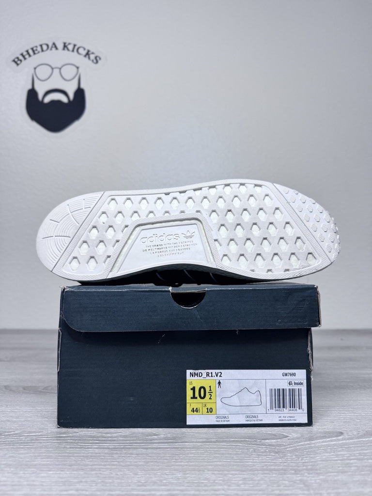 Size 10.5 - Adidas Nmd R1.V2 Men Running Athletic Shoes Core Black White GW7690