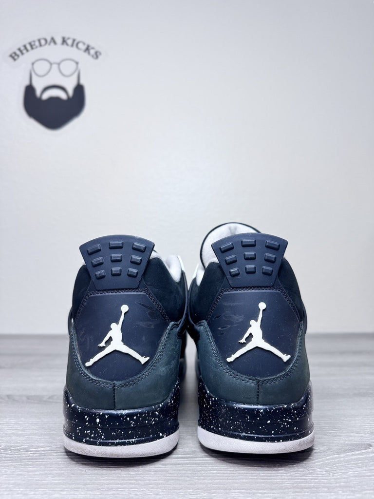 Size 15 - Nike Air Jordan 4 Retro Fear Black White FQ8138-002 Preowned Authentic